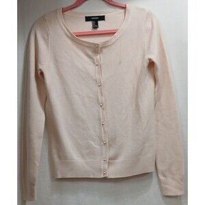 Rule 21 Light Pink Long Sleeve Pearl Type Button Soft Cardigan Preppy Small EUC